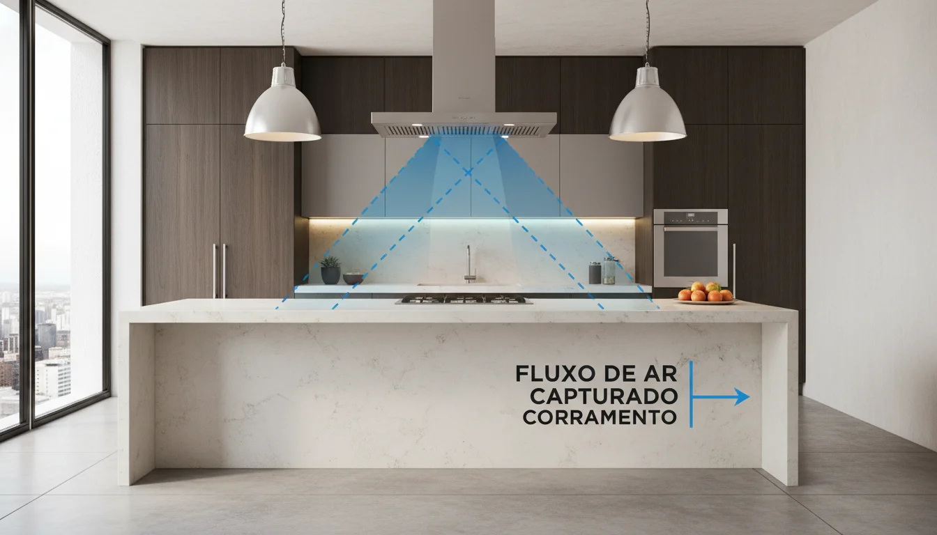 qual a altura da coifa para o cooktop
