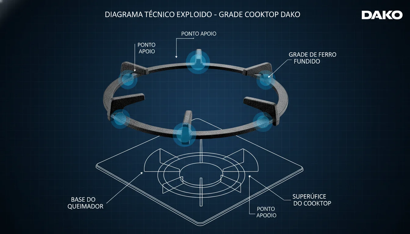 cooktop dako supreme 5 bocas