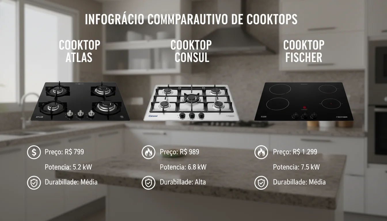 fogão cooktop atlas é bom