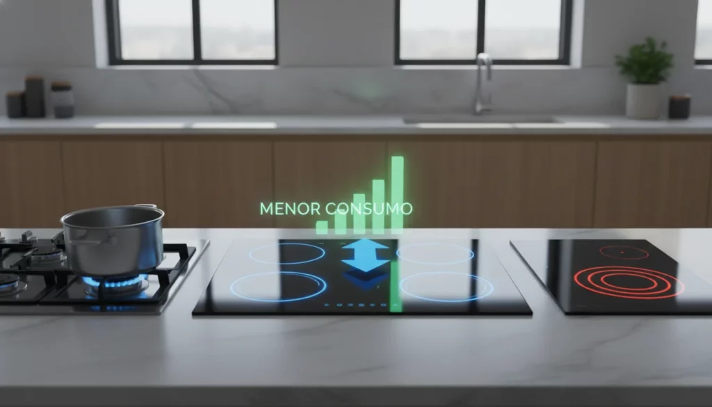 qual cooktop gasta menos energia - Imagem de destaque: Qual cooktop gasta menos energia: comparativo definitivo de eficiência e custos