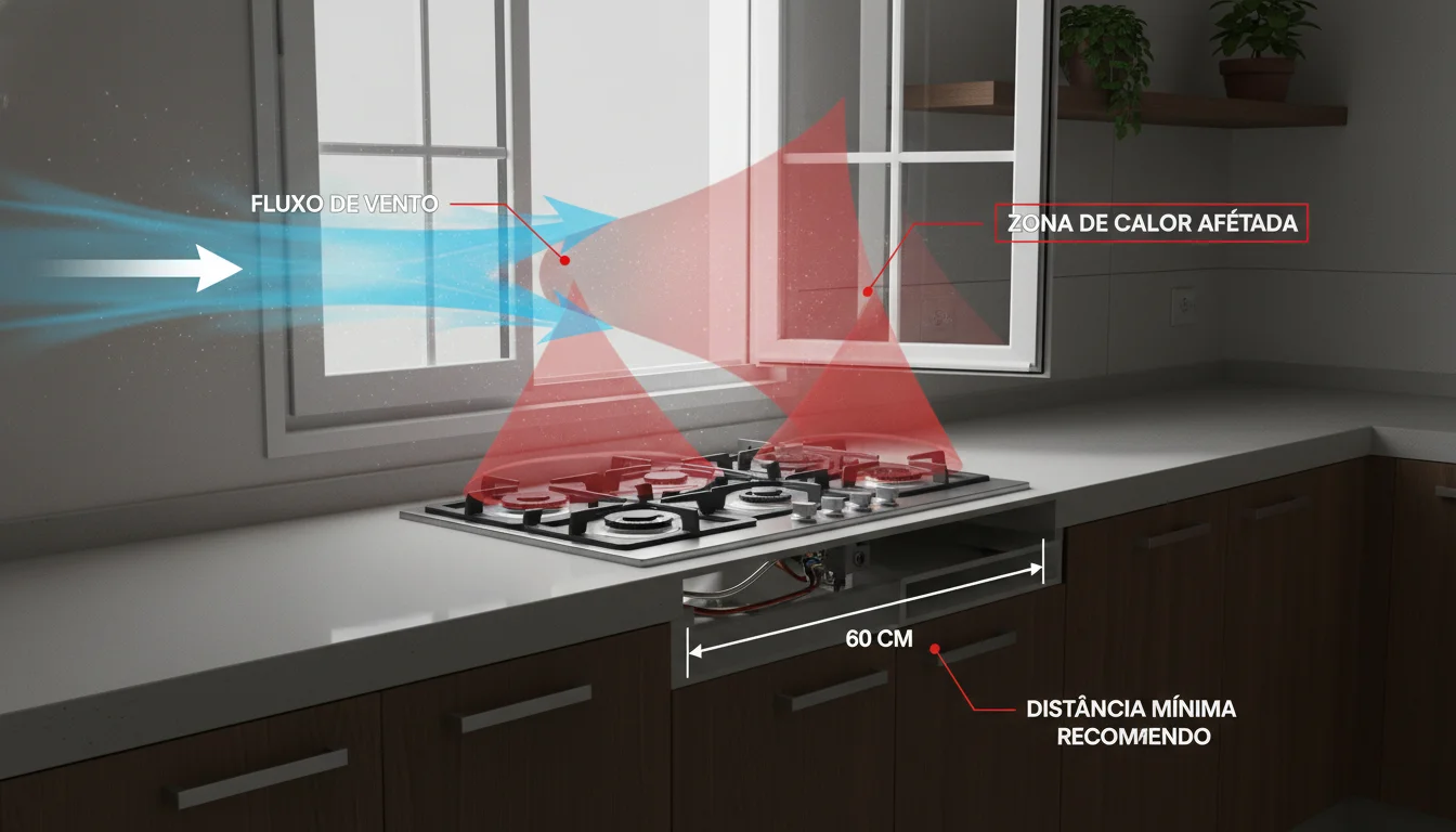 cooktop embaixo da janela pode