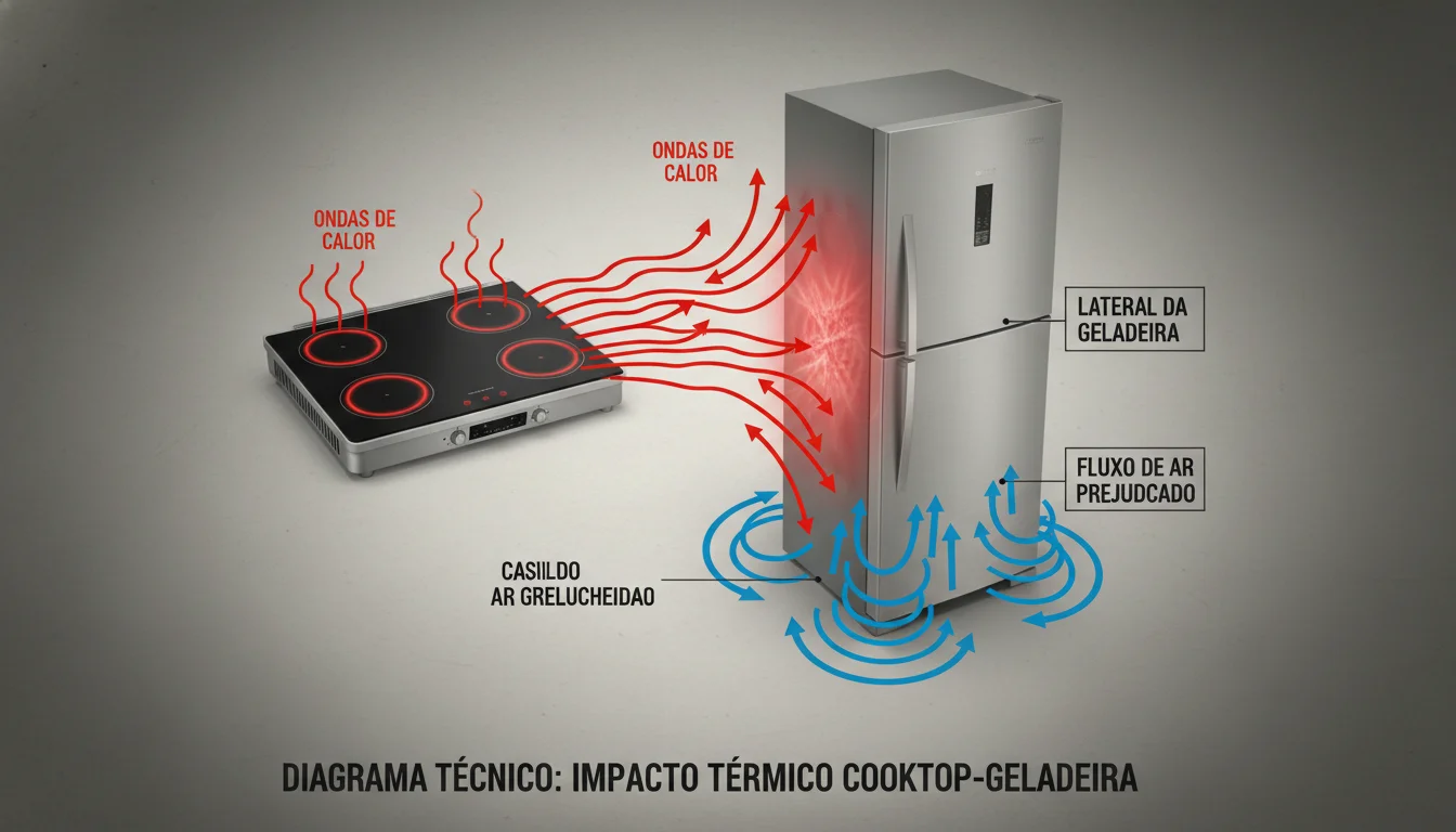 pode colocar cooktop do lado da geladeira