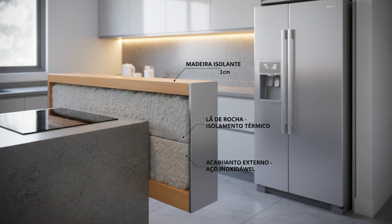 pode colocar cooktop do lado da geladeira