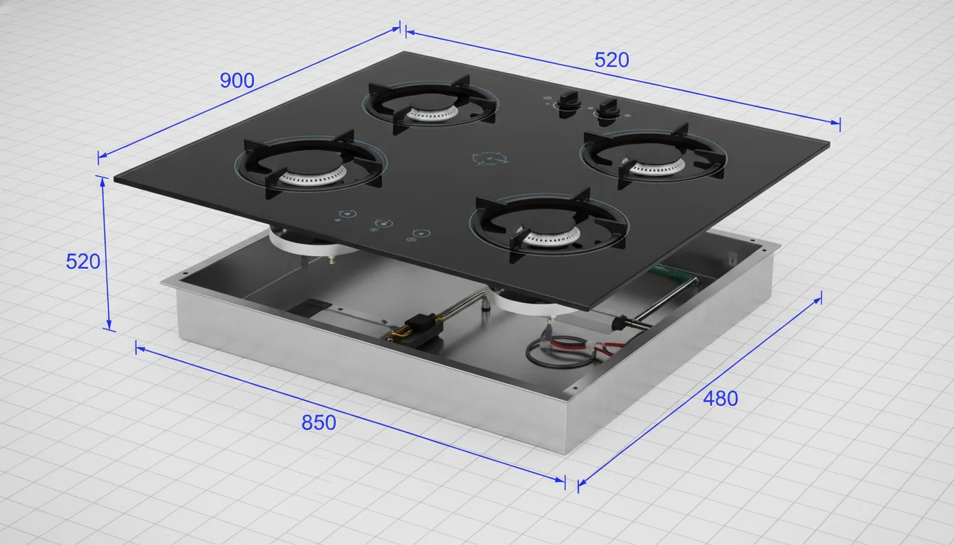 tamanho nicho cooktop 5 bocas tamanho nicho cooktop 5 bocas