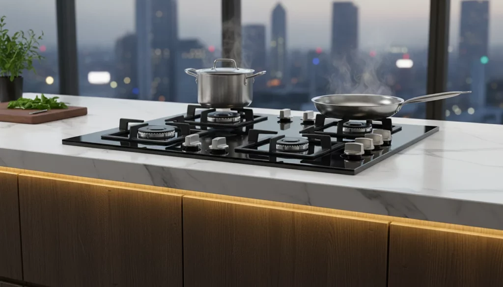 medida cooktop 4 bocas - Imagem de destaque: Guia definitivo: qual é a medida cooktop 4 bocas e como fazer o nicho